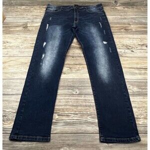 Southpole Flex The Movements Mens Jeans Blue 42x34 Denim Distressed High Rise